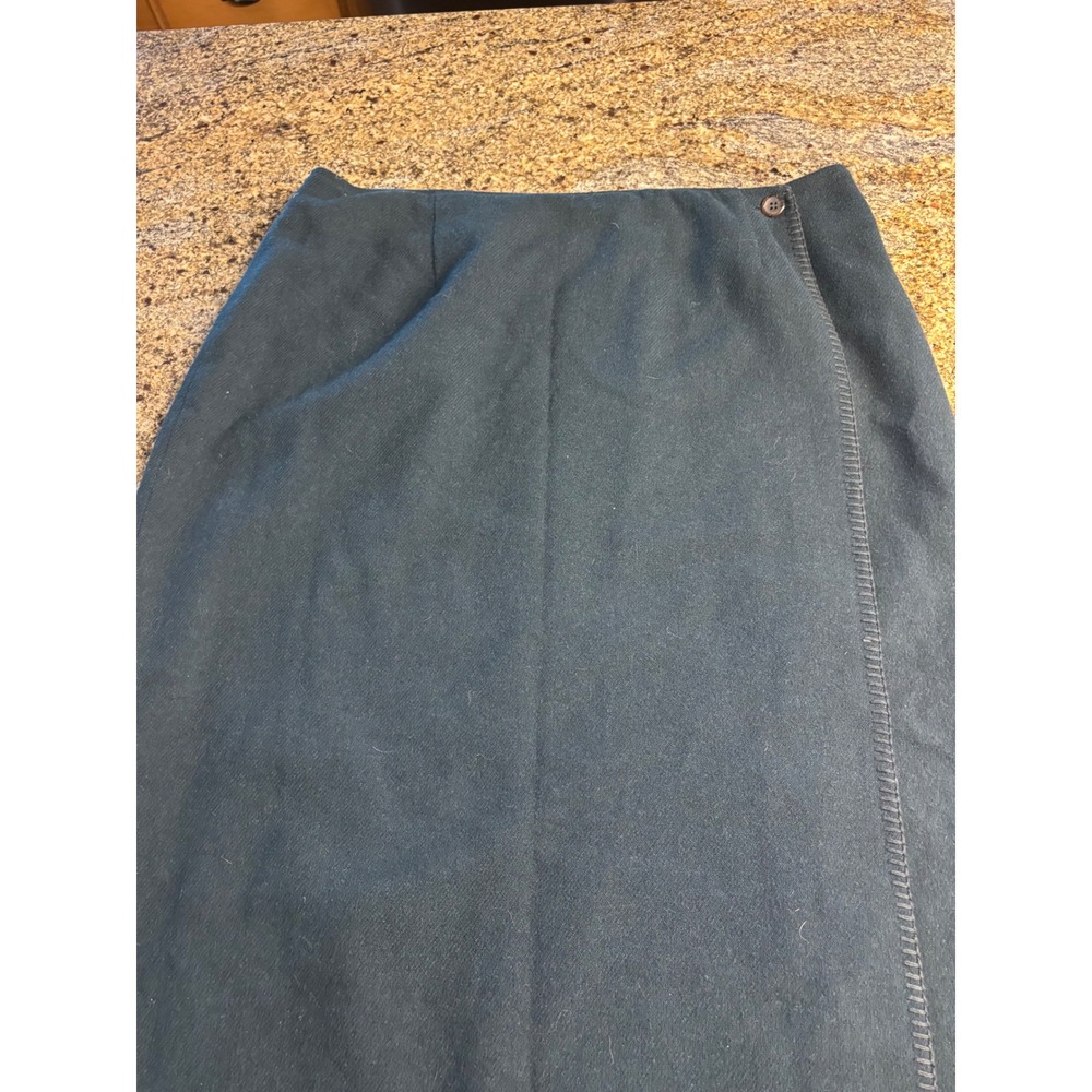 Vintage Talbots Wool Skirt A-Line Career Office Business Casual Dark‎ Green 18